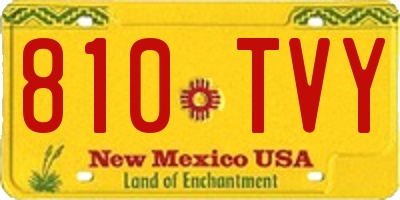 NM license plate 810TVY