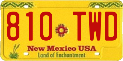 NM license plate 810TWD