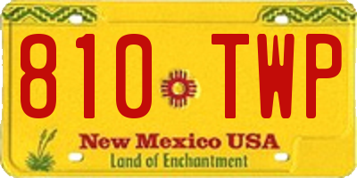 NM license plate 810TWP