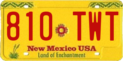 NM license plate 810TWT