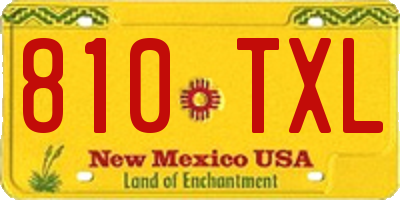 NM license plate 810TXL