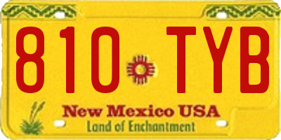 NM license plate 810TYB
