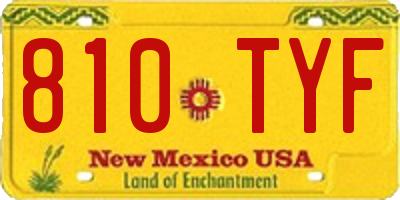 NM license plate 810TYF