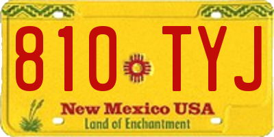 NM license plate 810TYJ