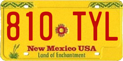 NM license plate 810TYL