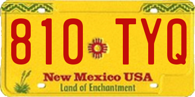 NM license plate 810TYQ