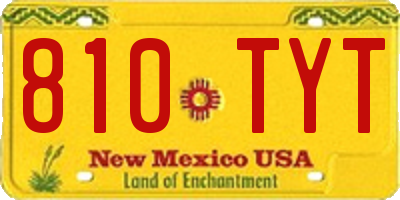 NM license plate 810TYT