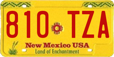 NM license plate 810TZA