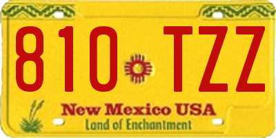 NM license plate 810TZZ