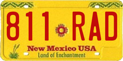 NM license plate 811RAD