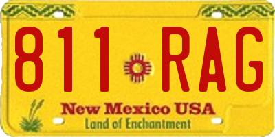 NM license plate 811RAG