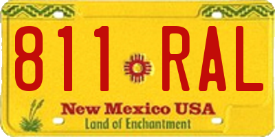 NM license plate 811RAL