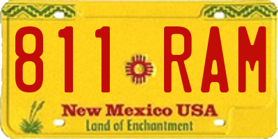 NM license plate 811RAM