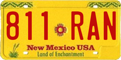 NM license plate 811RAN