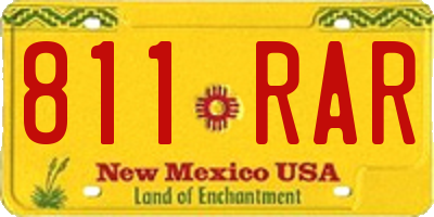NM license plate 811RAR