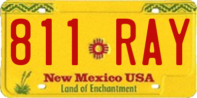 NM license plate 811RAY