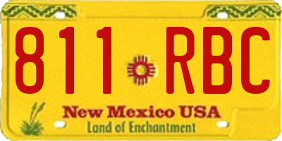 NM license plate 811RBC