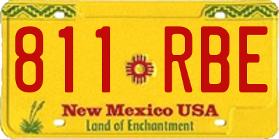 NM license plate 811RBE