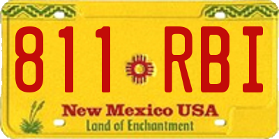 NM license plate 811RBI
