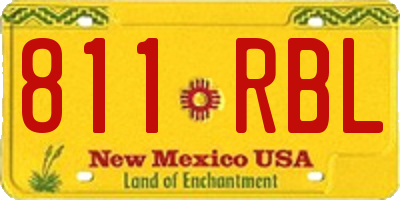 NM license plate 811RBL