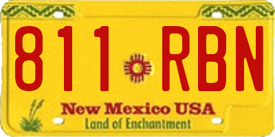 NM license plate 811RBN