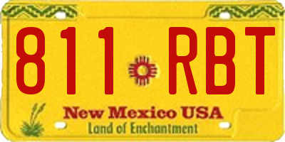 NM license plate 811RBT