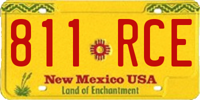 NM license plate 811RCE