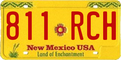 NM license plate 811RCH