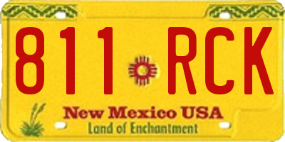 NM license plate 811RCK