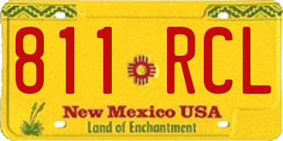 NM license plate 811RCL
