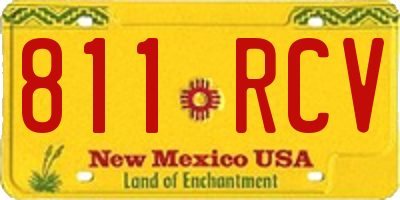 NM license plate 811RCV