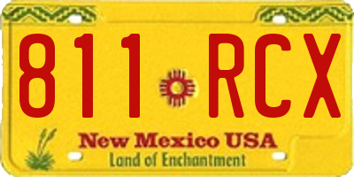 NM license plate 811RCX
