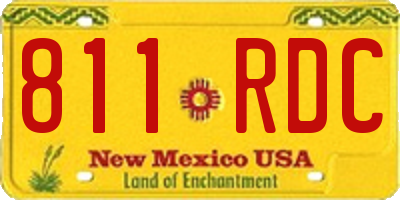 NM license plate 811RDC