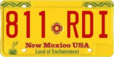 NM license plate 811RDI
