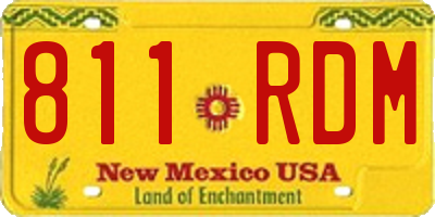 NM license plate 811RDM