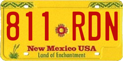 NM license plate 811RDN