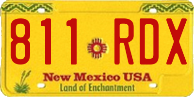 NM license plate 811RDX
