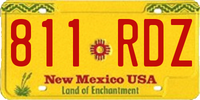 NM license plate 811RDZ