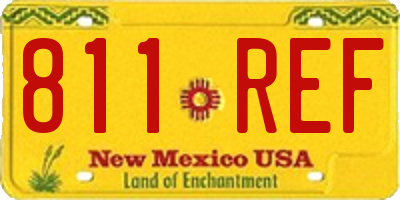 NM license plate 811REF