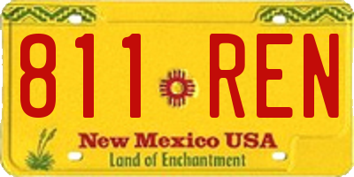 NM license plate 811REN