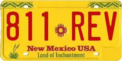 NM license plate 811REV