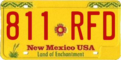 NM license plate 811RFD