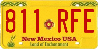 NM license plate 811RFE