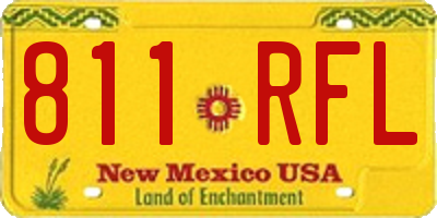 NM license plate 811RFL