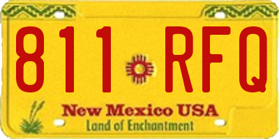 NM license plate 811RFQ