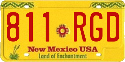 NM license plate 811RGD