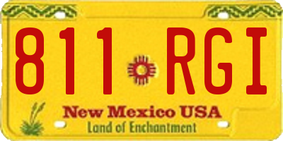 NM license plate 811RGI