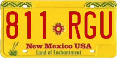 NM license plate 811RGU