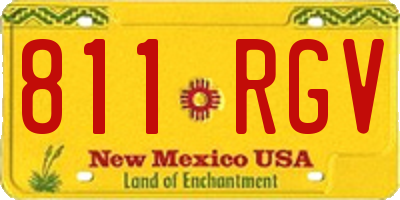 NM license plate 811RGV
