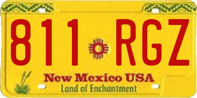 NM license plate 811RGZ